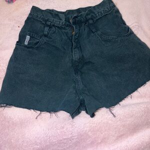 Cotton Touch Sportswear Green Denim Shorts